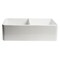 Alfi Brand White Smooth Apron 33" x 18" Double Bowl Fireclay Farm Sink ABF3318D-W - alternate 4